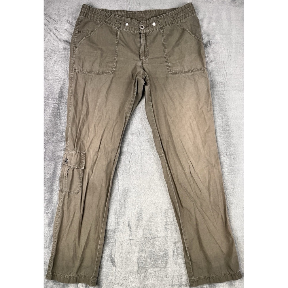 PATAGONIA Lanyard Pants Womens 8 OD Green Cargo Utility Low Rise Boho Outdoor